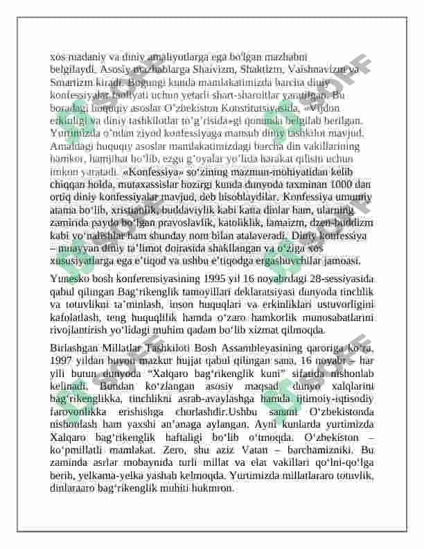 O'zbekistonda Konfessiyalararo bag'rikenglikning tarixiy ildizlari 3