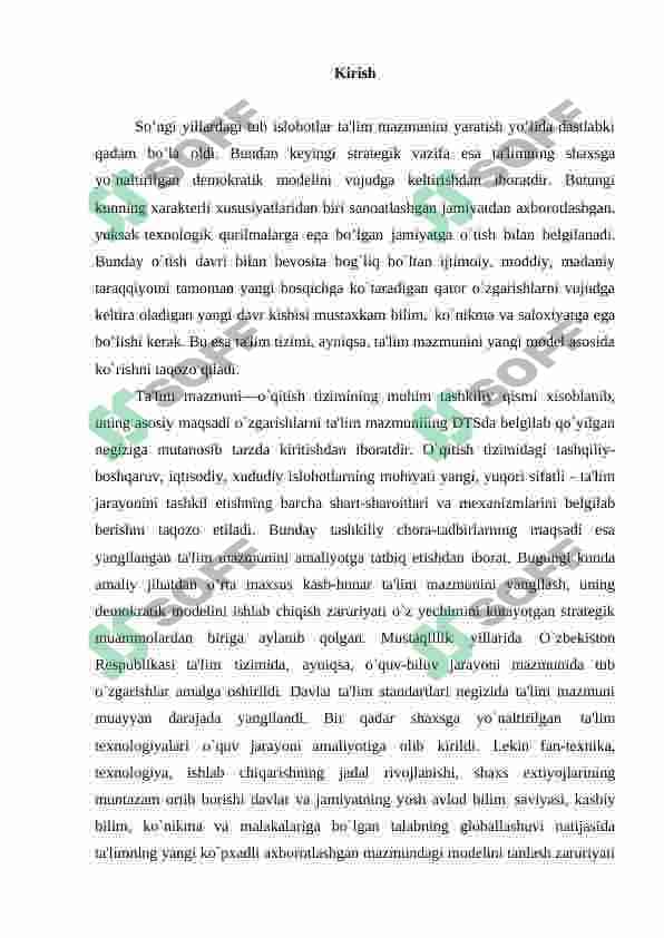 AKADEMIK LITSEY, KASB-HUNAR KOLLEJLARI INFORMATIKA FANLARINING MAQSADI, MAZMUNI, UZVIYLIGI VA UZLUKSIZLIGI 3