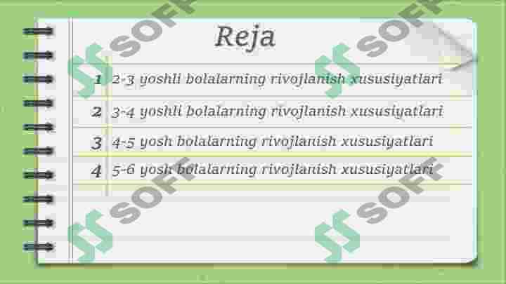 Maktabgacha tarbiya davridagi bolalar taraqqiyotining umumiy shart sharoitlari 3