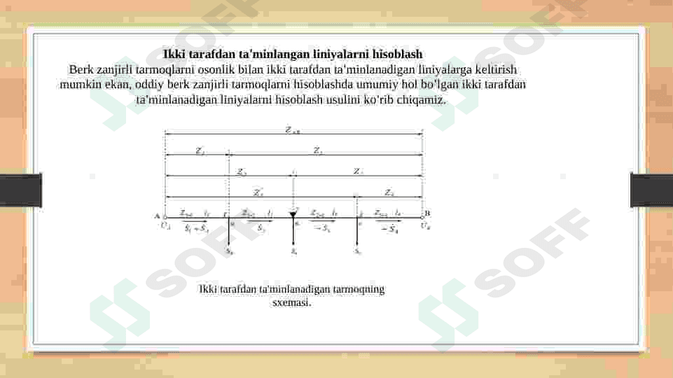 Ikki tarafdan ta’minlanadigan liniyalarni hisoblash 3