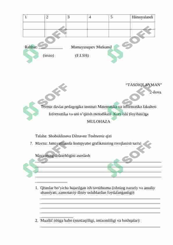 Jamiyatimizda kompyuter grafikasining rivojlanish tarixi. 3