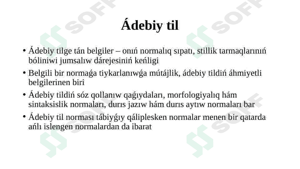 Adabiy til ham uning normalari 3
