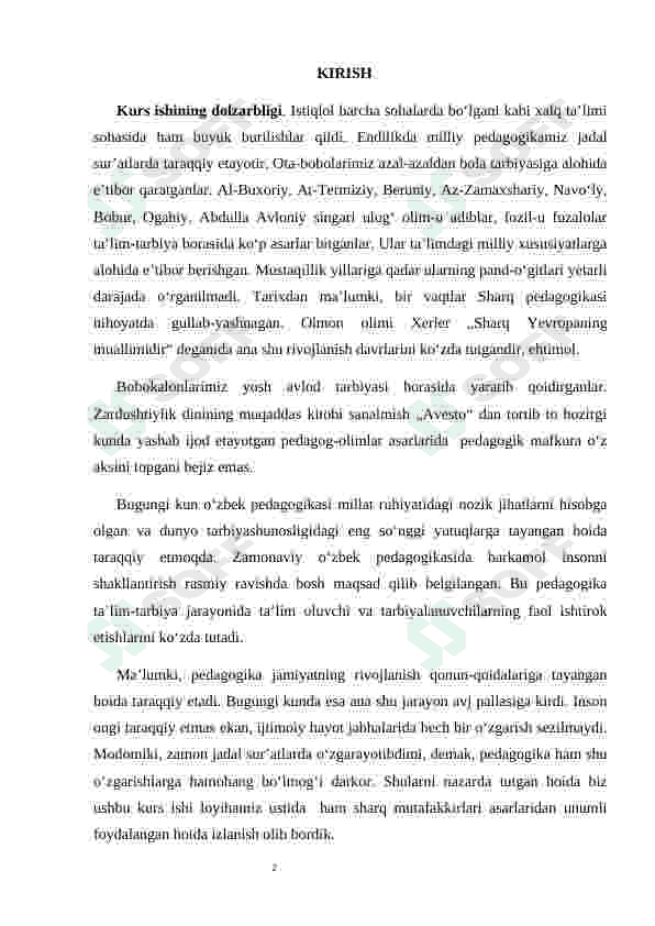 Mustaqil O'zbekiston respublikasida ta’lim tizimi va pedagogik fikrlar taraqqiyoti 3