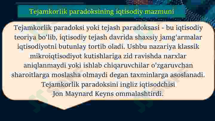 Tejamkorlik paradoksi 3