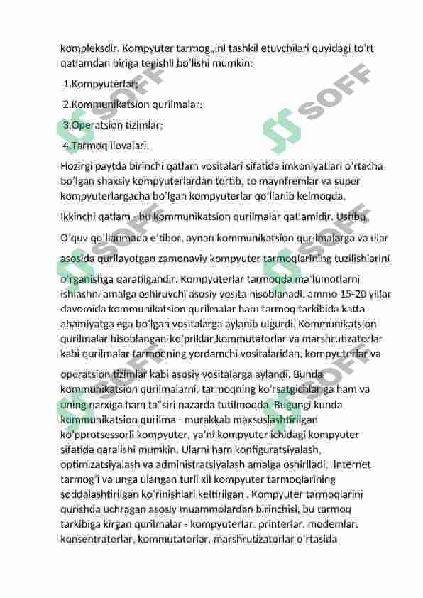Zamonaviy kompyuter tarmoqlari 3