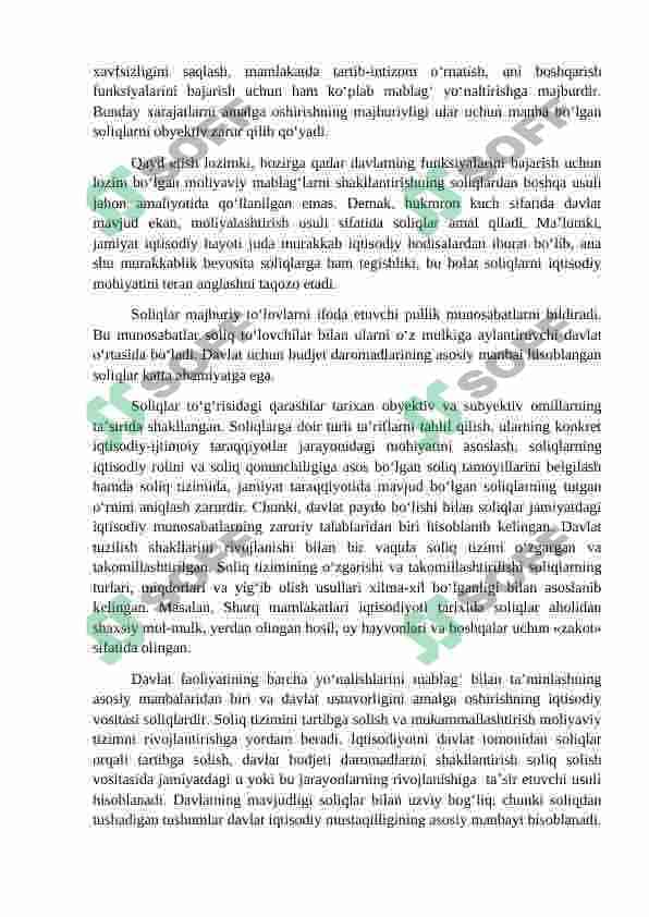 Soliq solish tamoyillari va soliq imtiyozlari 3