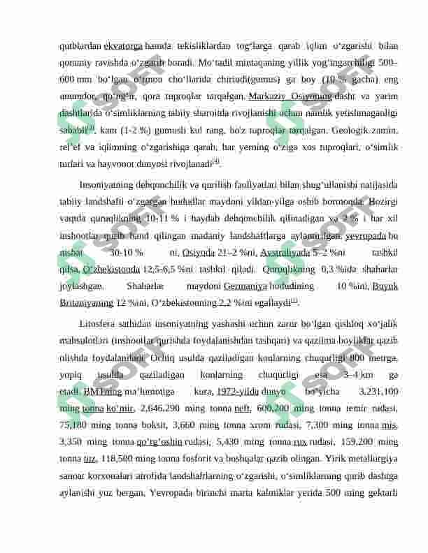 Litosfera va unga bog’liq muommolar 3