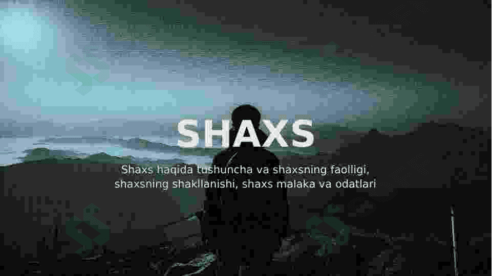 Psixologiyada shaxs mavzusi 3