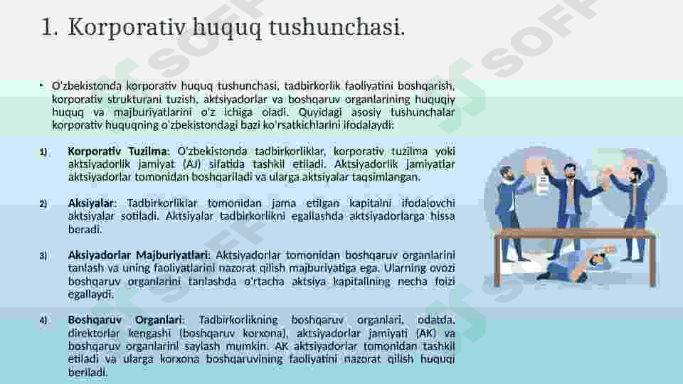 Korporativ huquq va tadbirkorlik asoslari 3