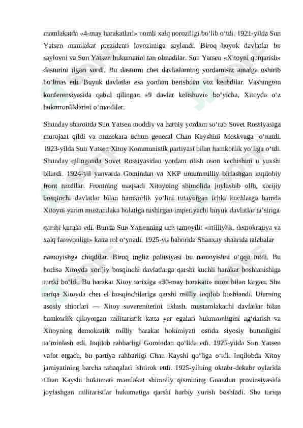 Jahon urushi oralig'ida Osiyo mamlakatlari 3