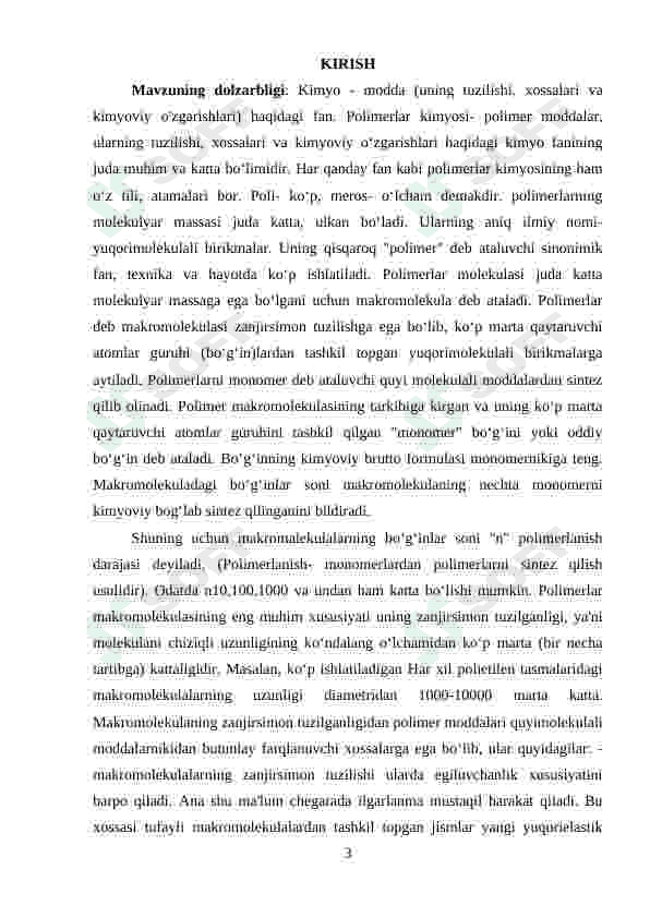 Polimeranalogik o'zgarishlar va ularning o'ziga xos xususiyatlari 3