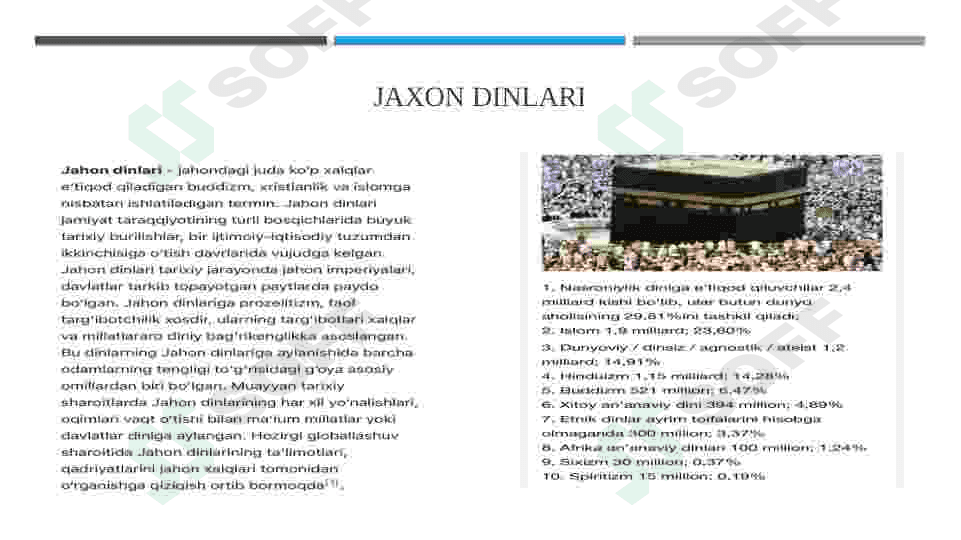 jaxon dinlari bud va xristianlik 3