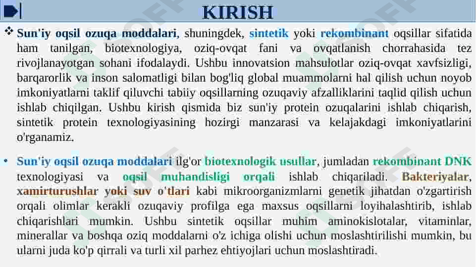 SUN'IY OQSIL OZUQA MODDALARINING ISHLAB CHIQARILISHI VA KELGUSIDAGI IMKONIYATLAR 3