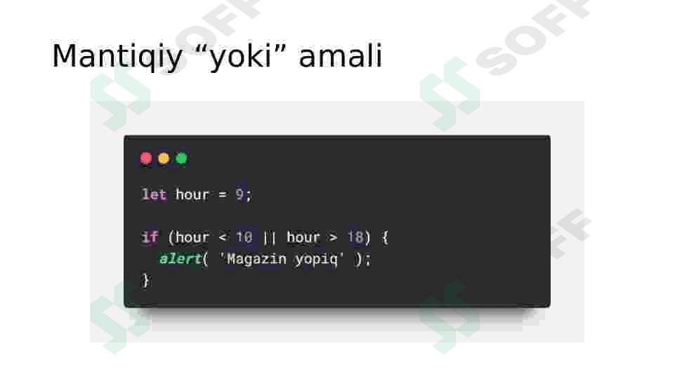logical operators in js 3