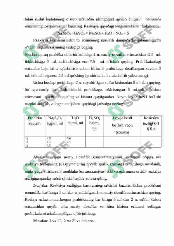 Ion almashish reaksiyalari va tuzlarning gidrolizlanishiga oid tajribalar 3