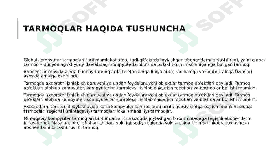 Local va Global tarmoqlar 3