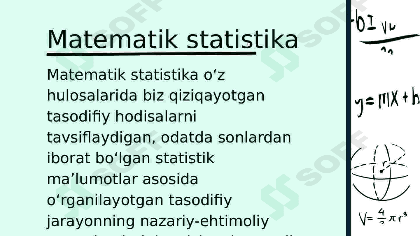 Poligon va gistogrammalarni masalalarda qo’llash. Hayotga tadbiqi 3