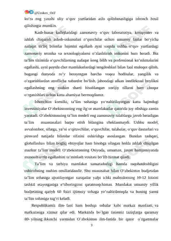 Chizmachilik darslarini tashkil qilish va o`qitish mеtоdlari 3