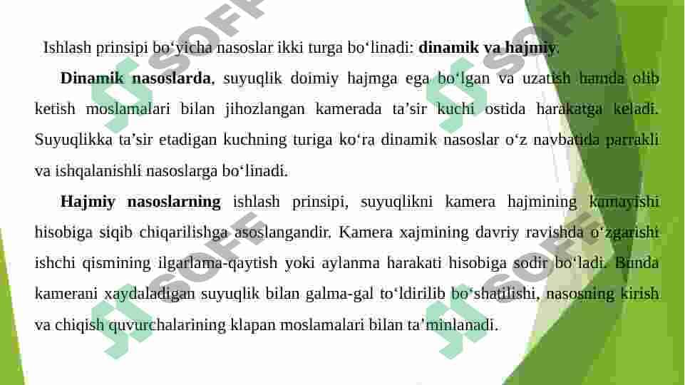 Nasos qurilmasining asosiy ko‘rsatkichlari. Markazdan qochma nasoslar ishlashi va uning tuzilishi. 3
