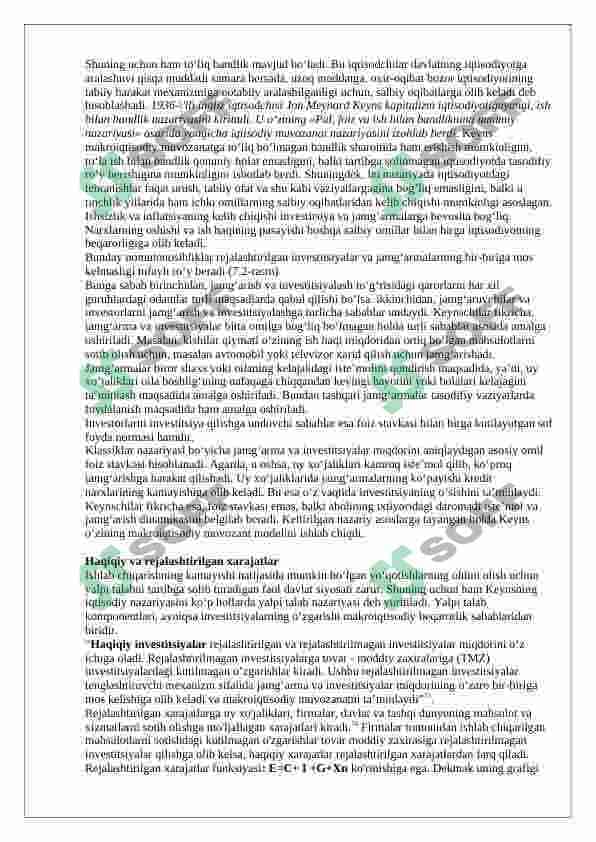 keynschilik. makroiqtisodiyotda ish haqi va narxlarning muvozanatli darajasi 3