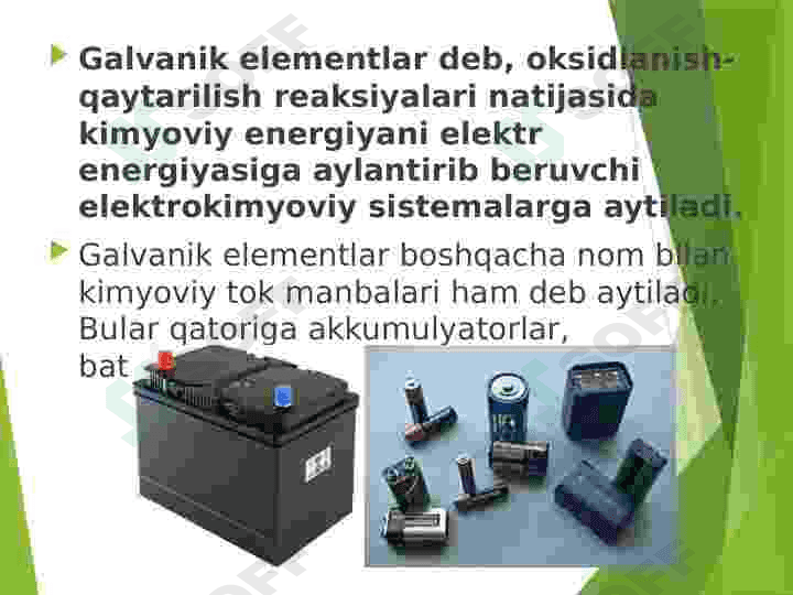 Galvanik elementlar 3