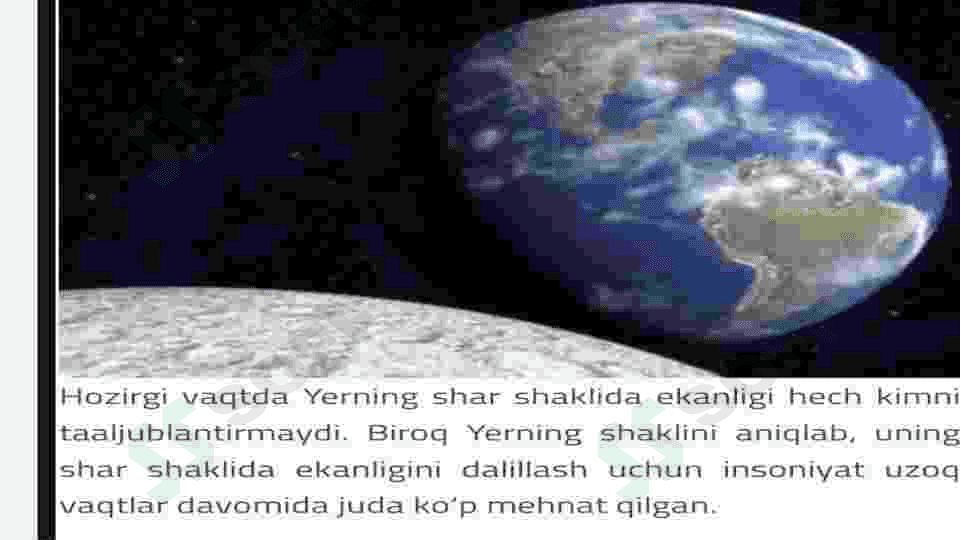 Yerning shakli va harakatlari. 3