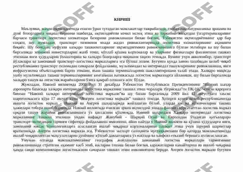Logistika soxasi uchun biznes reja 3