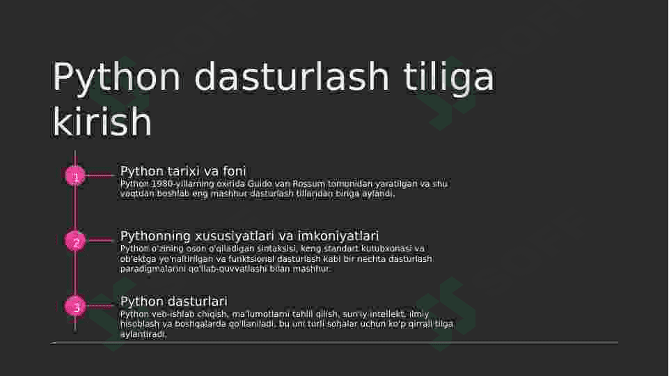 Python dasturlash tilining interfeysi. 3