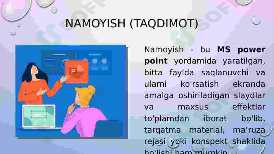 Slayd alomatlarini tanlash animatsiya efektlari 3
