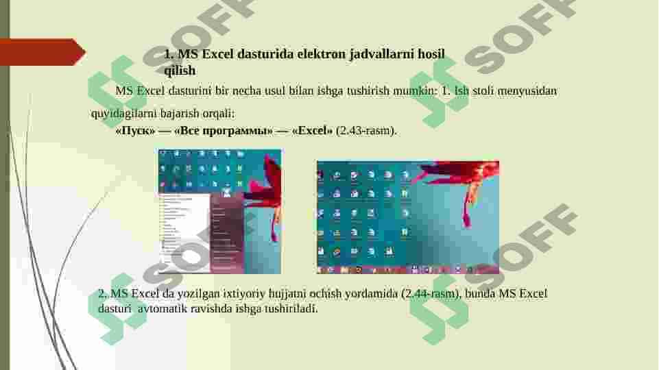 MS EXCEL DASTURI FUNKSIYALARI VA UNDA ISHLASH 3