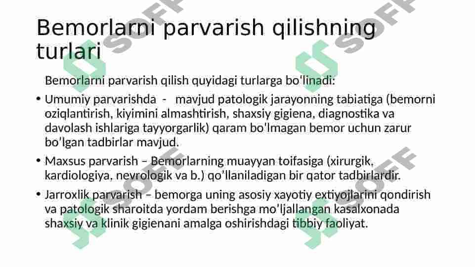 XIRURGIK BEMORLARNI PARVARISH QILISH ASOSLARI 3