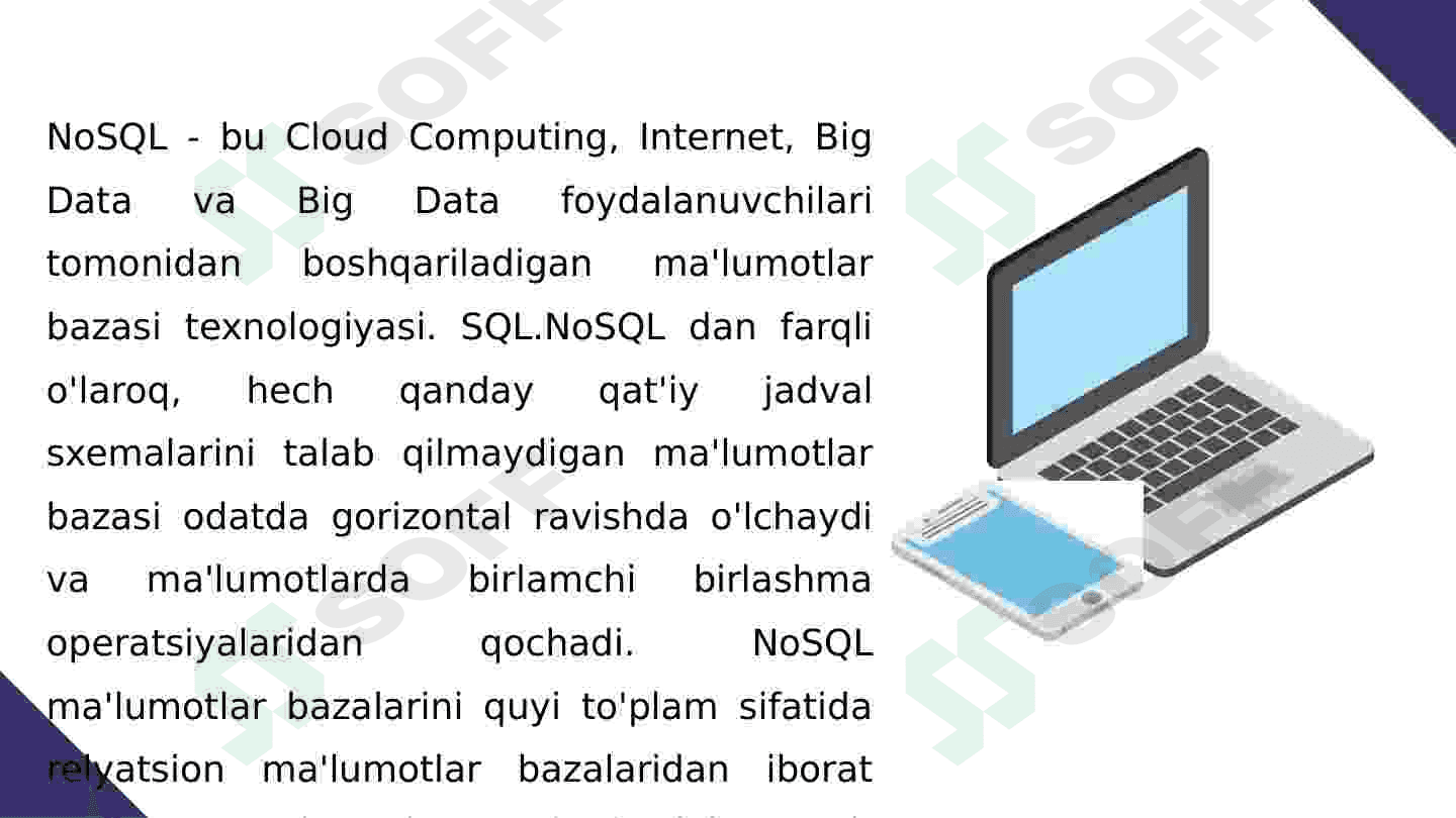 BIG DATA UCHUN MA'LUMOTLAR BAZASI TEXNIKASI 3