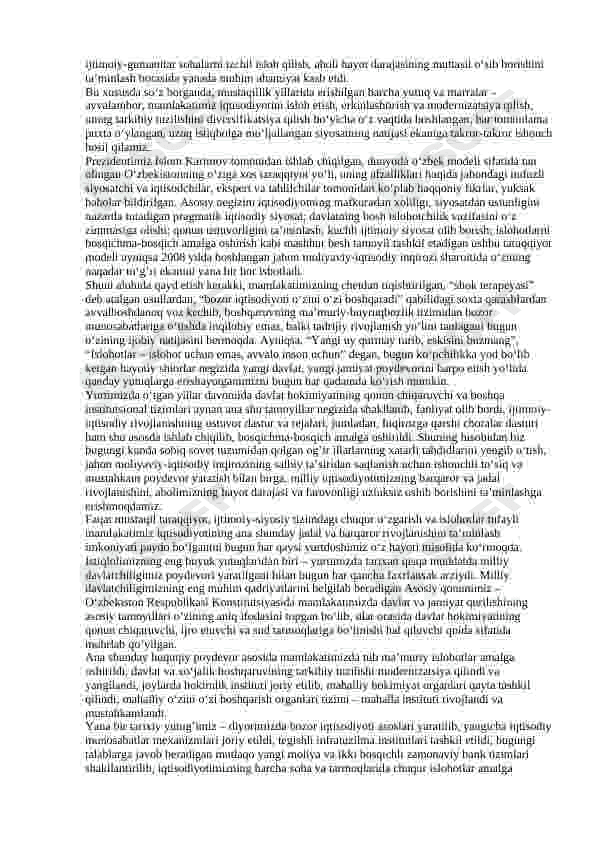 MUSTAQILLIK YILLARIDA DAVLAT BOSHQARUVI TIZIMIDA  AMALGA OSHIRILGAN ISLOHOTLAR. 3