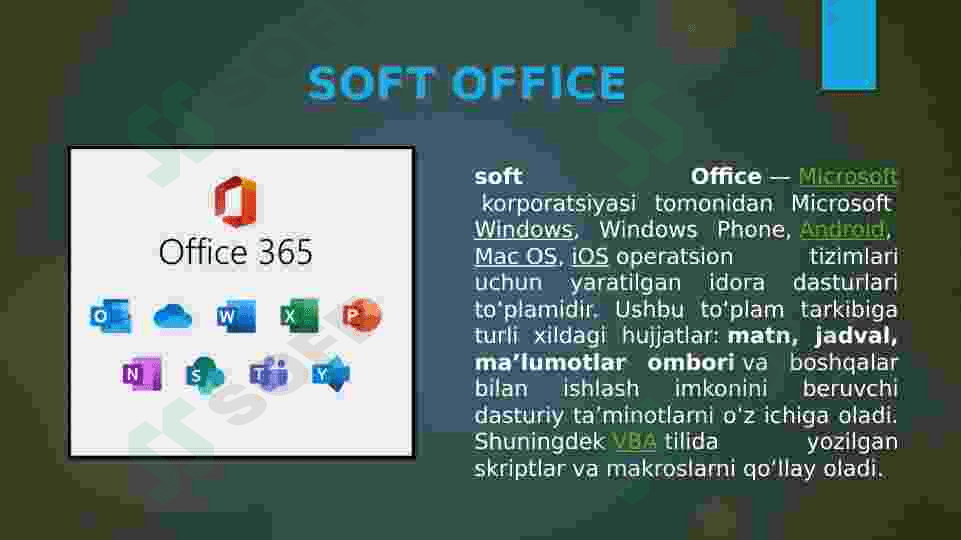 Microsoft office 365 dasturi haqida umumiy ma'lumot 3