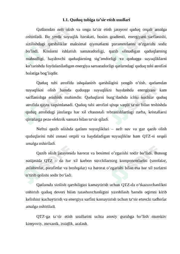 Quduq tubiga mexanik ta'sir etish va uning samaradorligi 3
