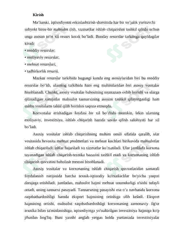 Asosiy vositalar tahlili va uni takomillashtirish 3