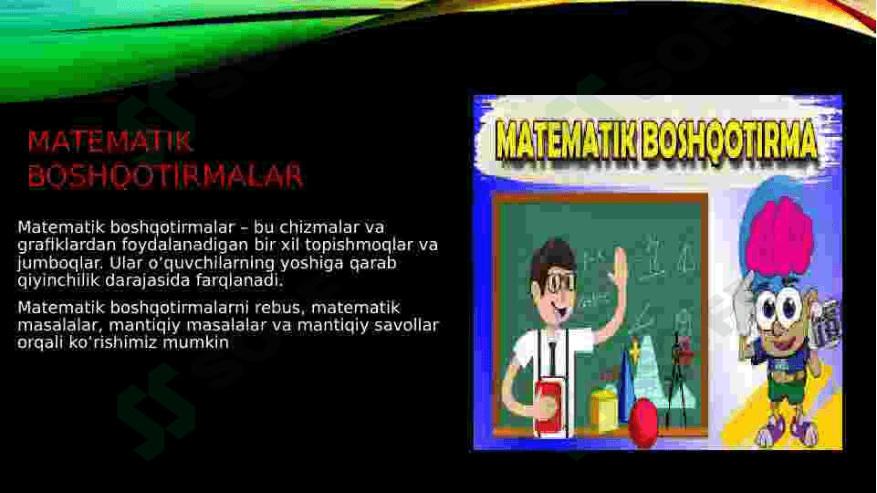 Boshlang’ich  sinflarda matematik boshqotirmalar 3 3