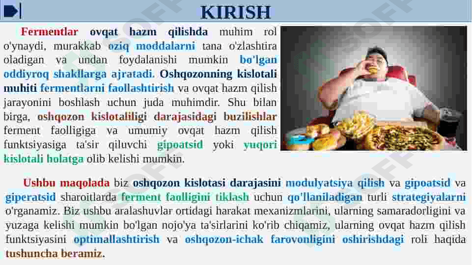 Fermentlar faolligini oshqozon kislotaliligini gipoatsid va giperatsid xolatlarda o’zgarishi va tiklash choralari 3