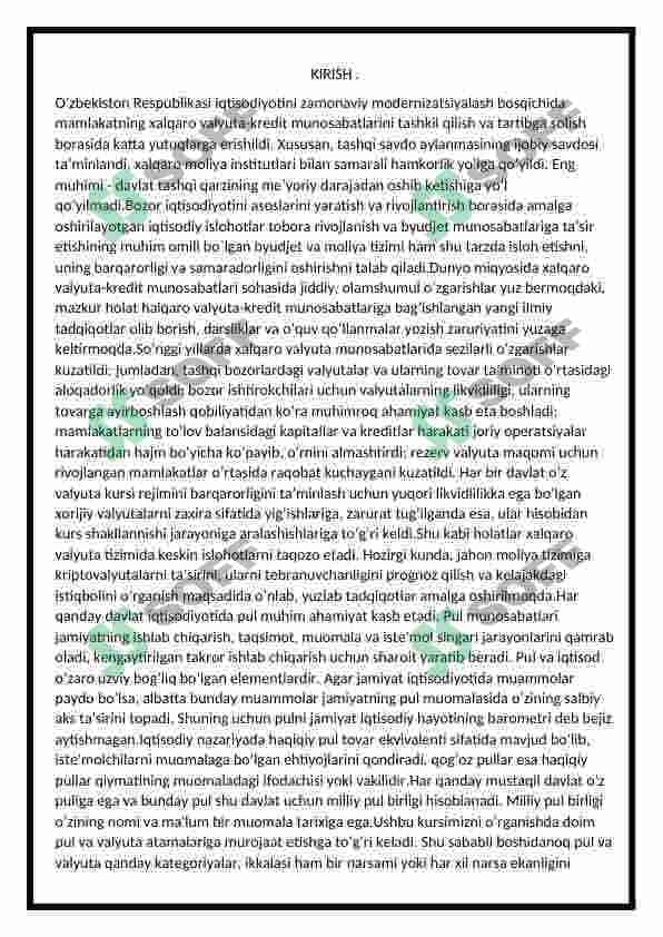 Xalqaro valyuta tizimlari va ularning o’zgarishi. 3