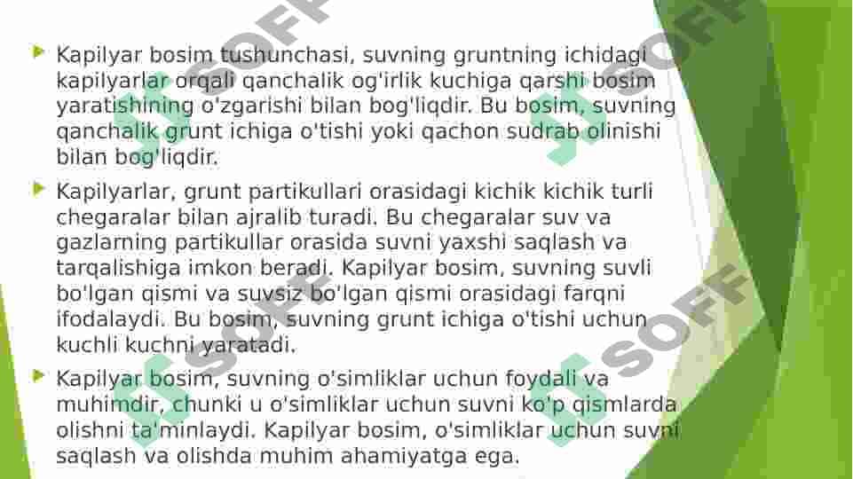 Kapilyar bosimni aniqlash. Gruntning suv shimuvchanlik xususiyati 3