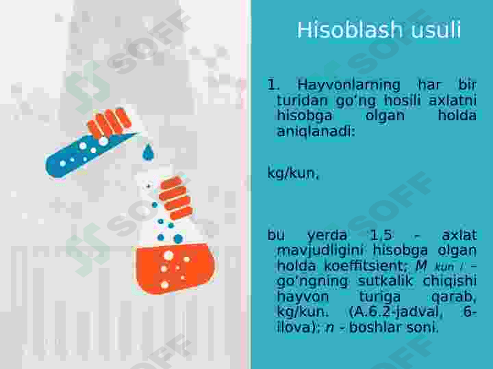 Biogaz qurilmalarining asosiy parametrlarini hisoblash bo`yicha amaliy mashg`ulot 3