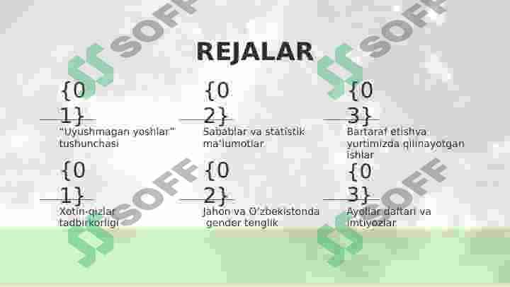 Uyushmagan yoshlarni mehnat bozorida raqobatdosh kasb-hunarlarga o’qitish va xotin- qizlar tadbirkorligini rivojlantirish 3