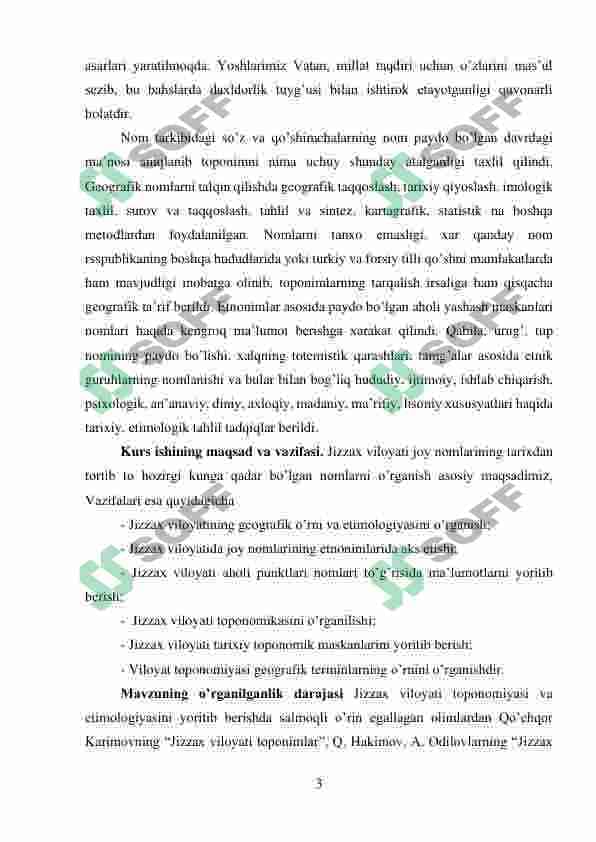 Jizzax viloyati toponomikasi 3