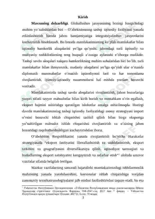 O'ZBEKISTONNING DUNYONING RIVOJLANGAN DAVLATLARI BILAN IQTISODIY HAMKORLIGI. 3