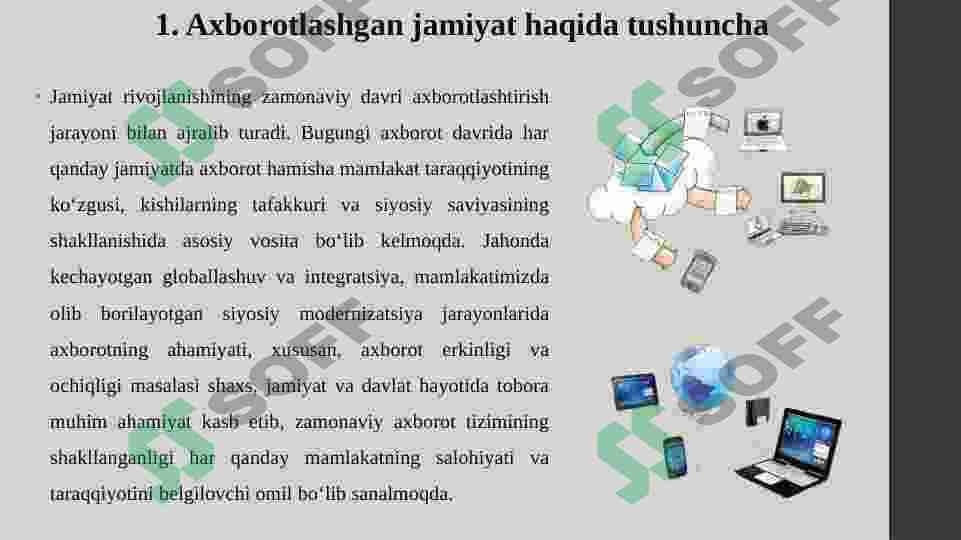 Axborotlashgan jamiyatning rivojlanish bosqichlari 3