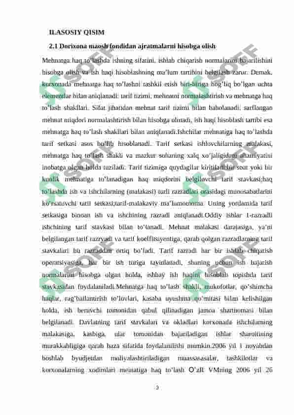 O’zbekiston Respublikasida mahnatga  haq to’lashning tarifi. DORIXONA 3