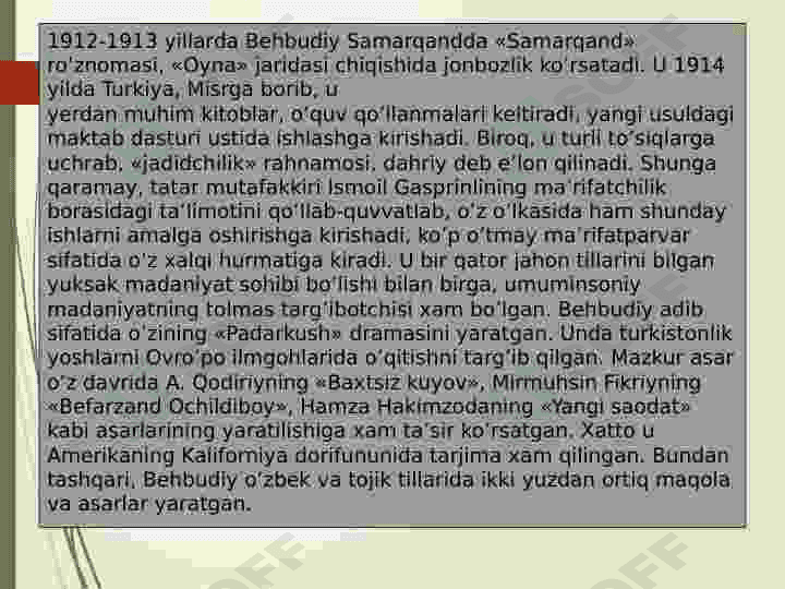 Mahmudxo’ja Behbudiy – jadidlar otasi 3