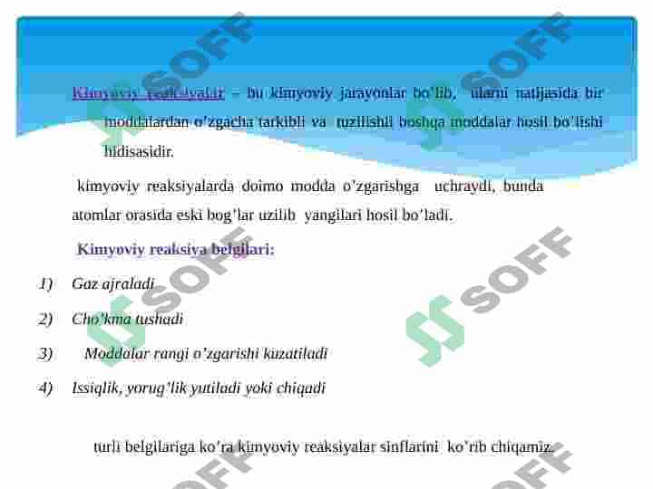 Kimyoviy reaksiyalar. Kimyoviy energiya 3