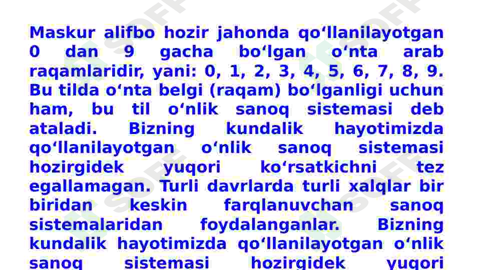Turli sanoq sistemalarining tarixda qo‘llanilishi 3