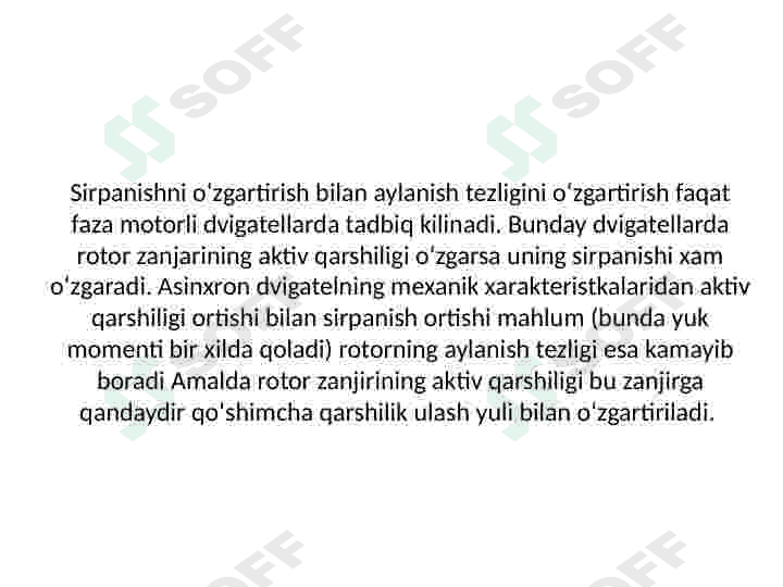 Asinxron mashinaning ish rejimlari. 3